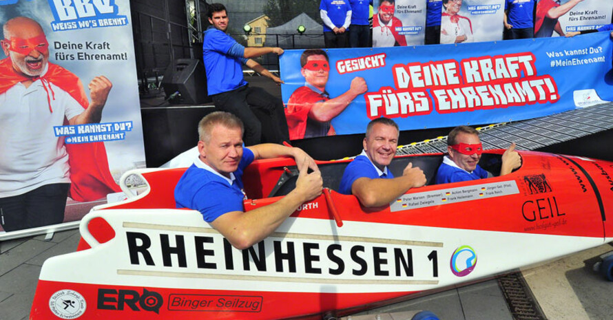Der Ehrenamtstag des Sportbundes Rheinhessen macht Werbung für "Deine Kraft fürs Ehrenamt". Foto: Sportbund Rheinhessen