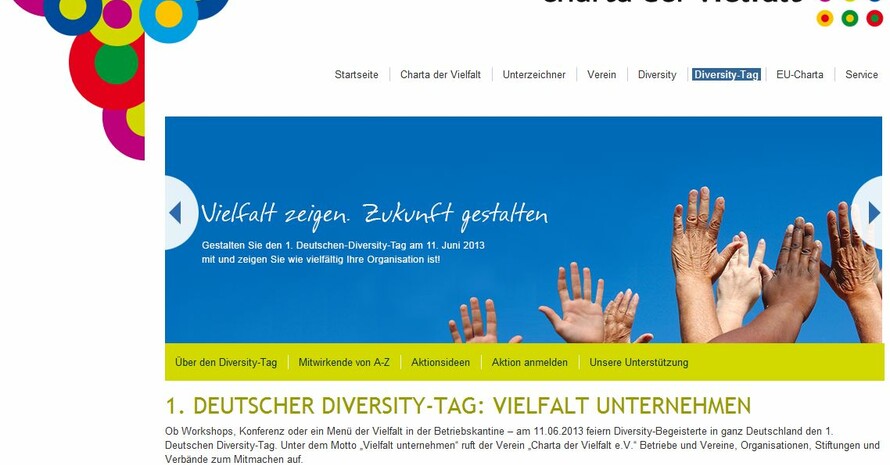 Screenshot: charta-der-vielfalt.de