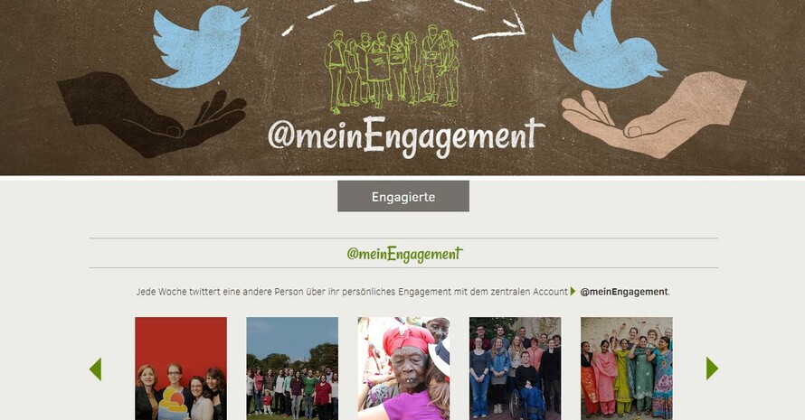 Bei "Engagiert rotiert" twittert jede Woche eine andere Person über ihr persönliches Engagement. Screenshot von www.engagiert-rotiert.de
